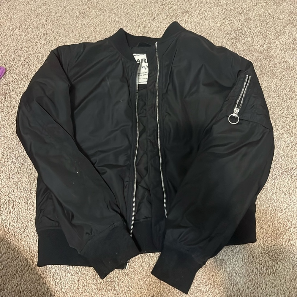 Black bomber jacket